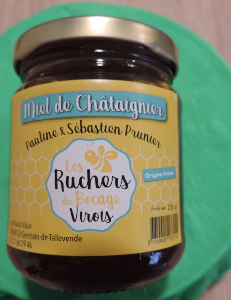 Miel de Châtaignier 750g - Délices des Abeilles : miels et nougats en Creuse