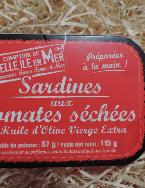 Sardines aux tomates séchées et huile d'olive vierge extra Comptoir de Belle Ile en Mer 115g