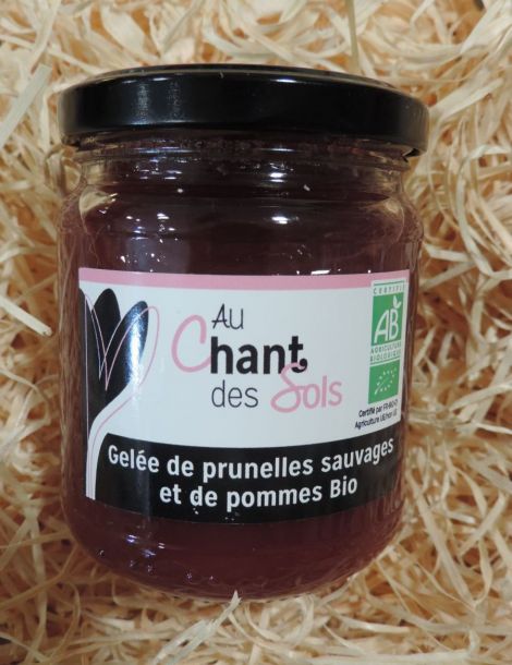 Gelée de prunelles sauvages et de pommes BIO 250g